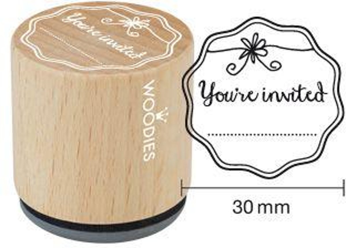 Hobbystempel | Houten stempel Woodies | Youre Invited